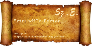 Sztruhár Eszter névjegykártya