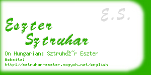 eszter sztruhar business card